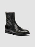 SOUND 015_W - Black Leather Zipped Boots