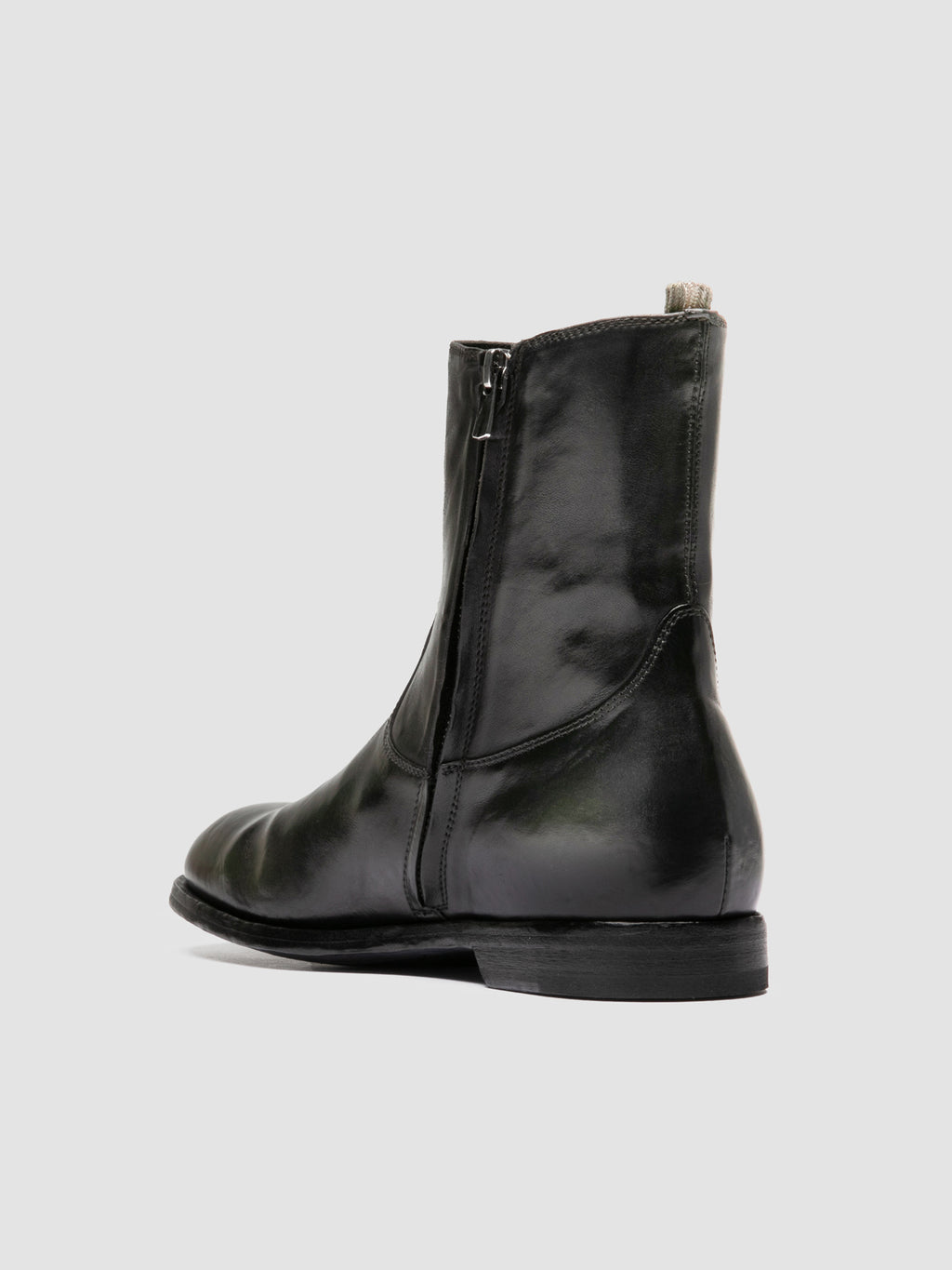 SOUND 015_W - Black Leather Zipped Boots