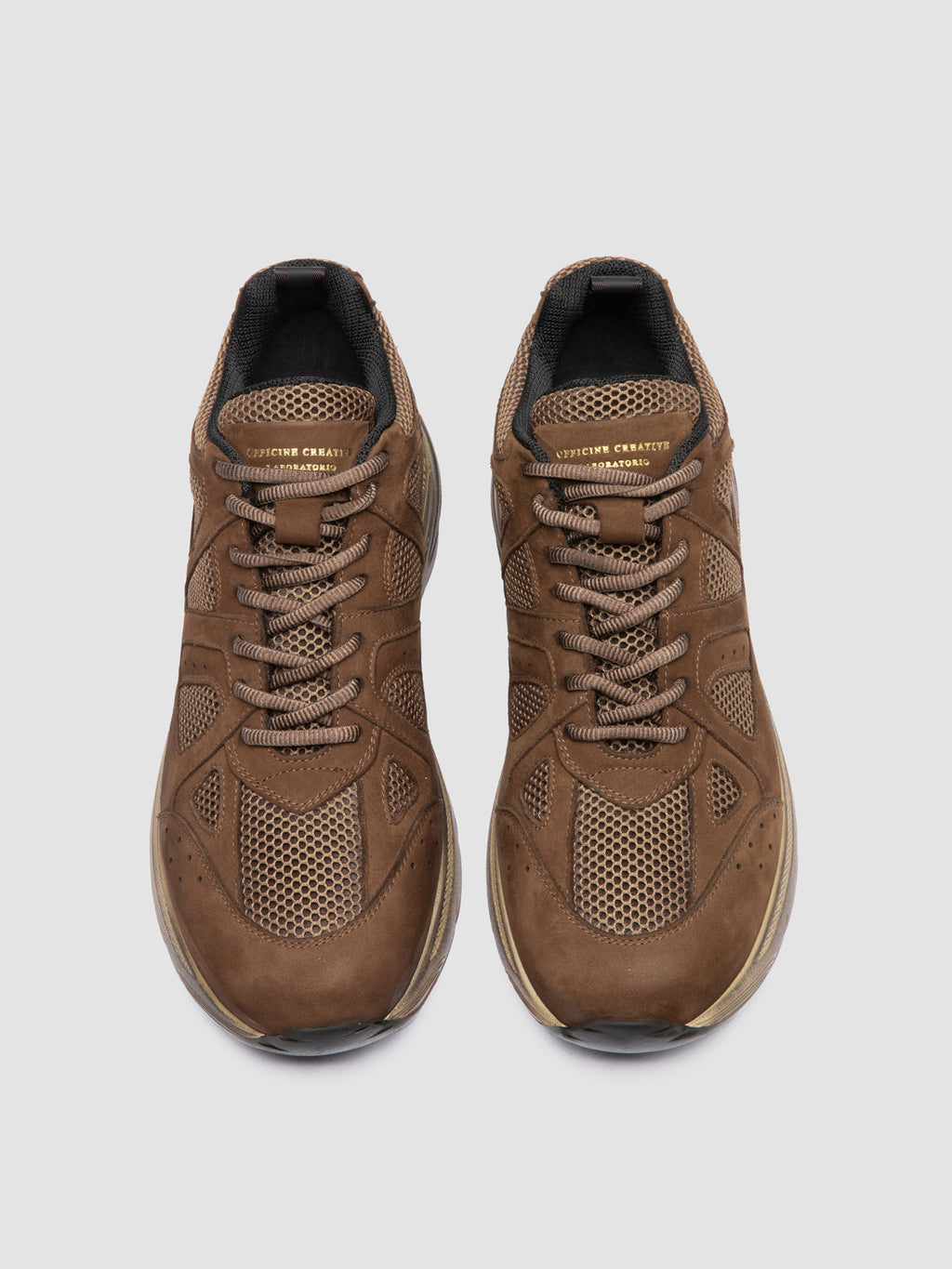 SUPURBIA 001 - Brown Leather Low Top Sneakers - image OCUSUPU001SOF29M230410 - 2
