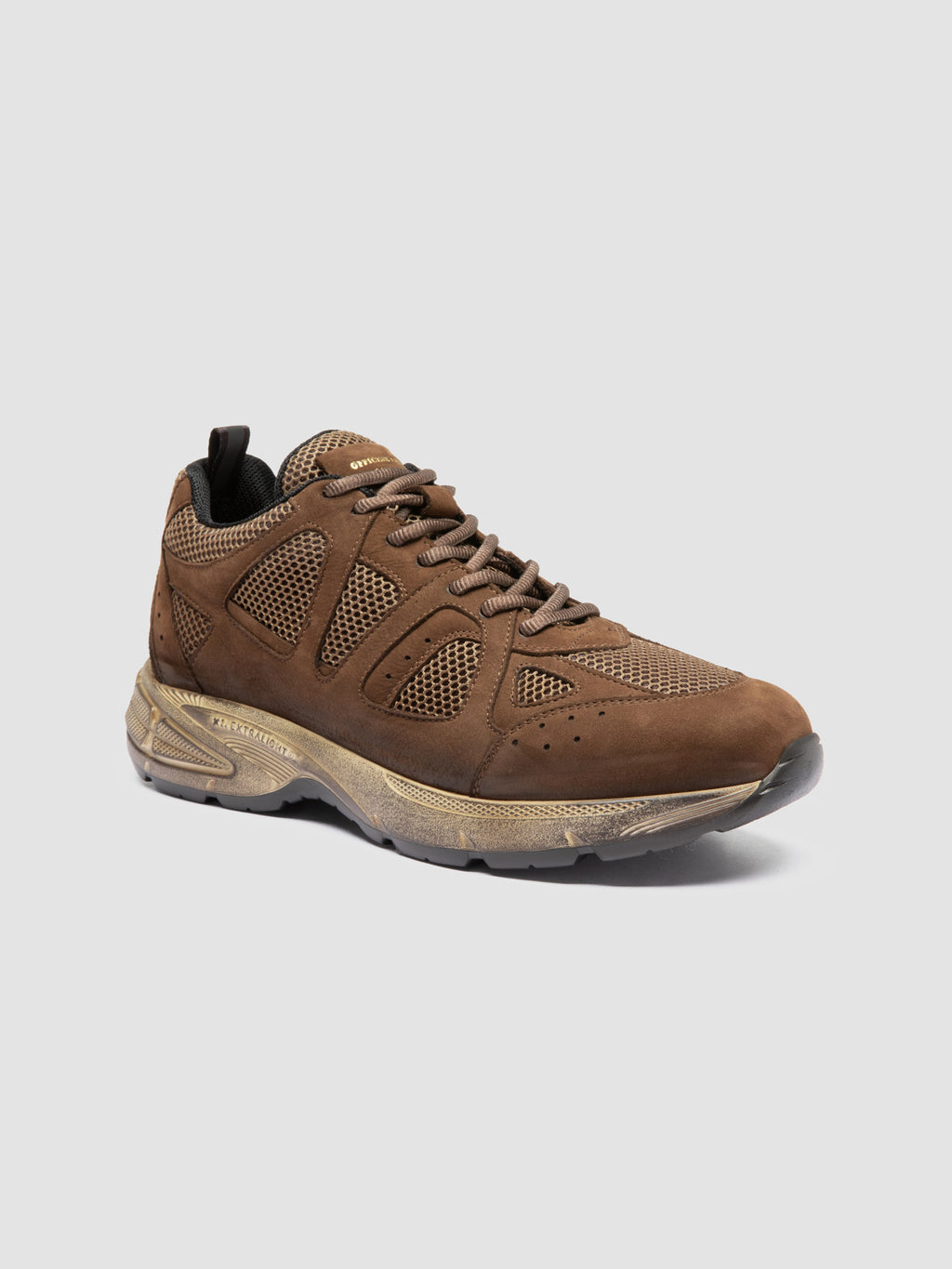 SUPURBIA 001 - Brown Leather Low Top Sneakers - image OCUSUPU001SOF29M230410 - 3