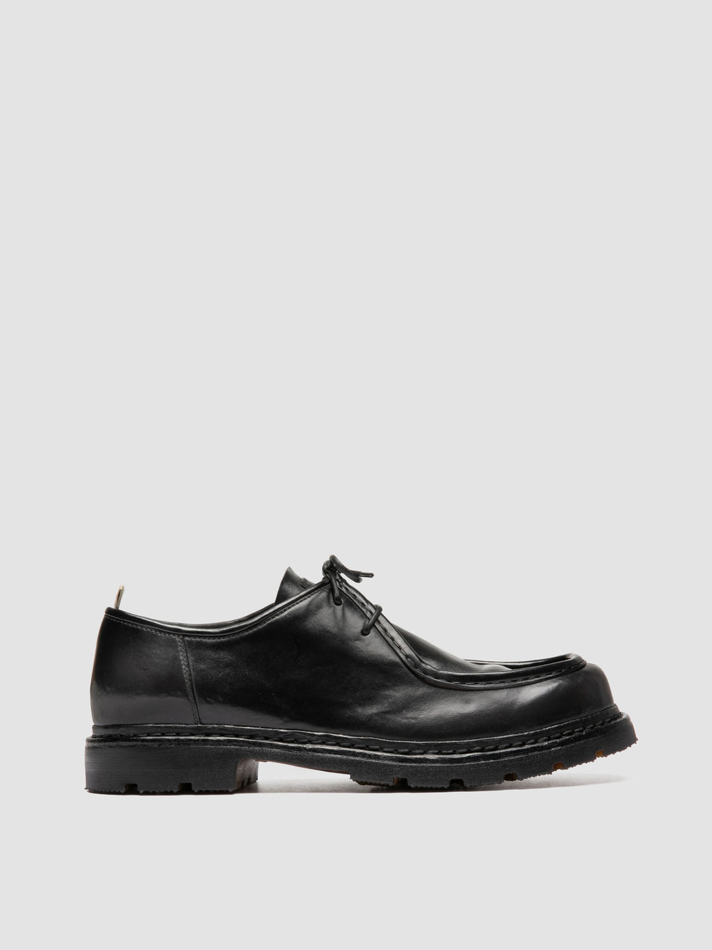 VOLCOV FLEXI 001 - Schwarze Derby-Schuhe aus Leder