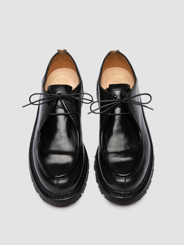 VOLCOV FLEXI 001 - Black Leather Derby Shoes
