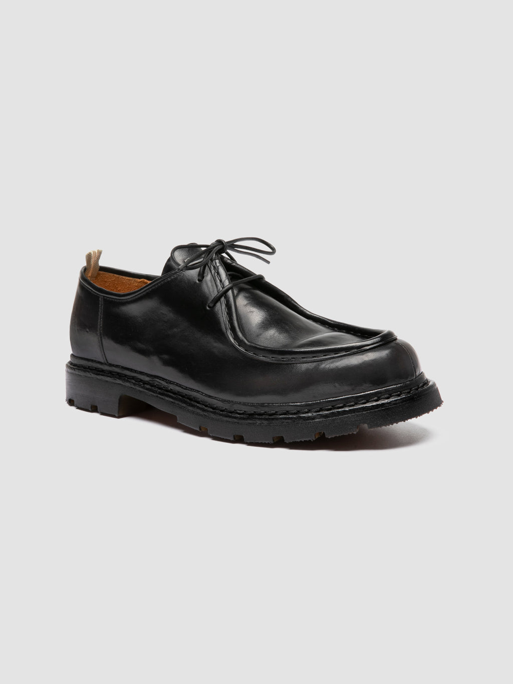 VOLCOV FLEXI 001 - Schwarze Derby-Schuhe aus Leder