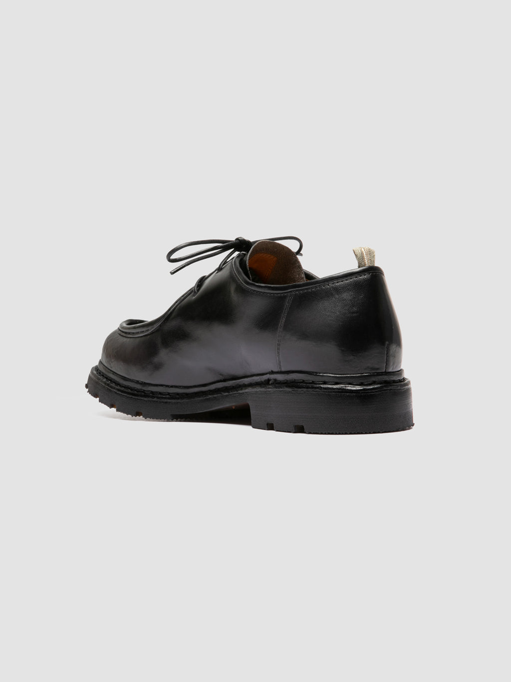 VOLCOV FLEXI 001 - Schwarze Derby-Schuhe aus Leder