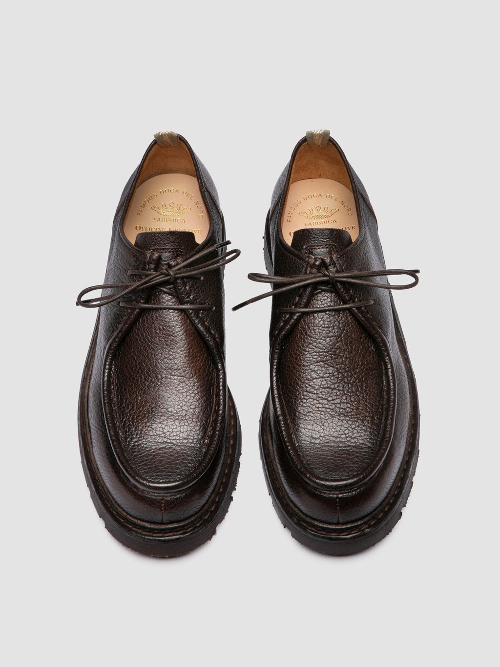 VOLCOV FLEXI 001 - Brown Leather Derby Shoes