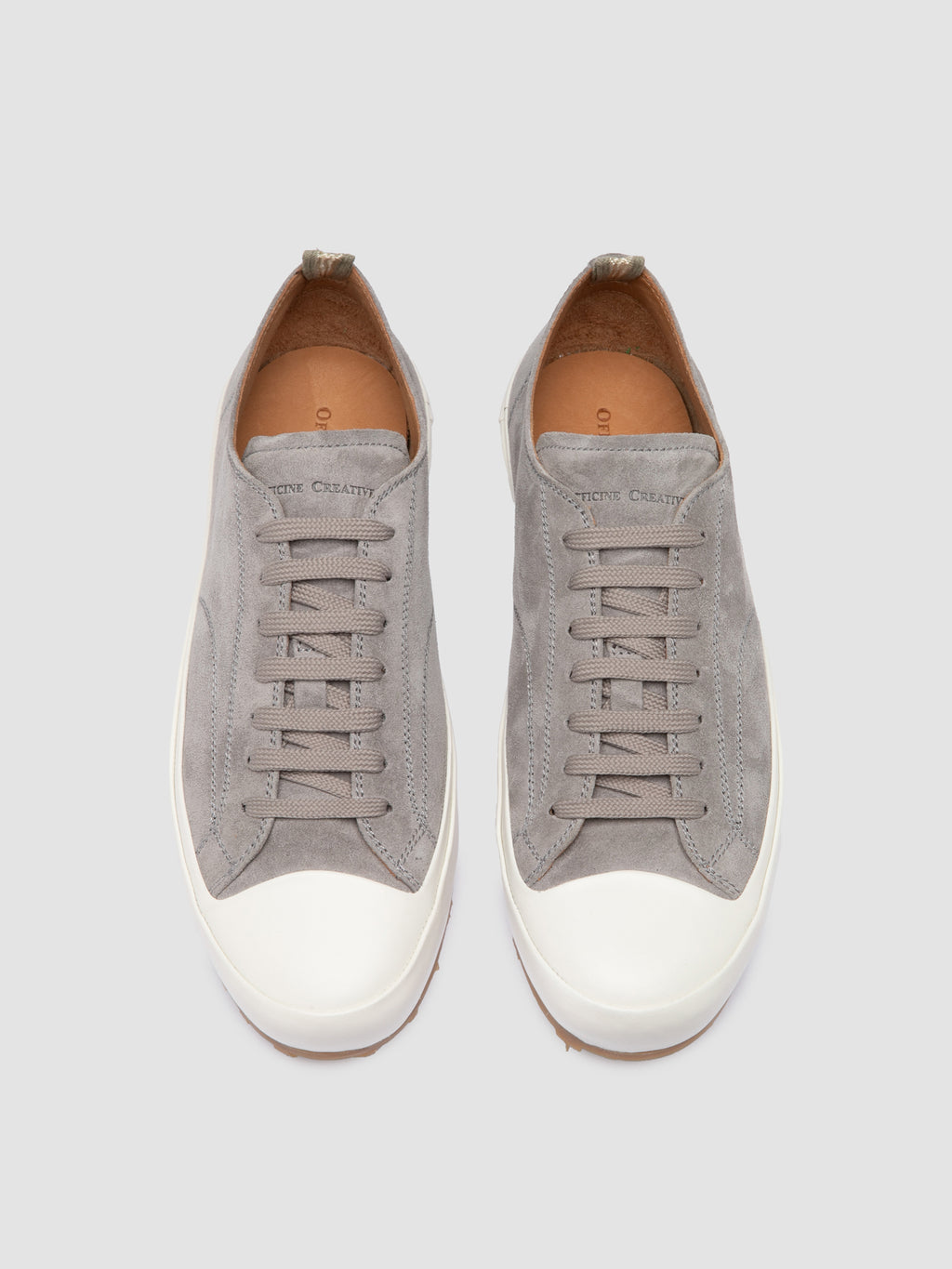 VULCAN 001 - Grey Suede Low-Top Sneakers