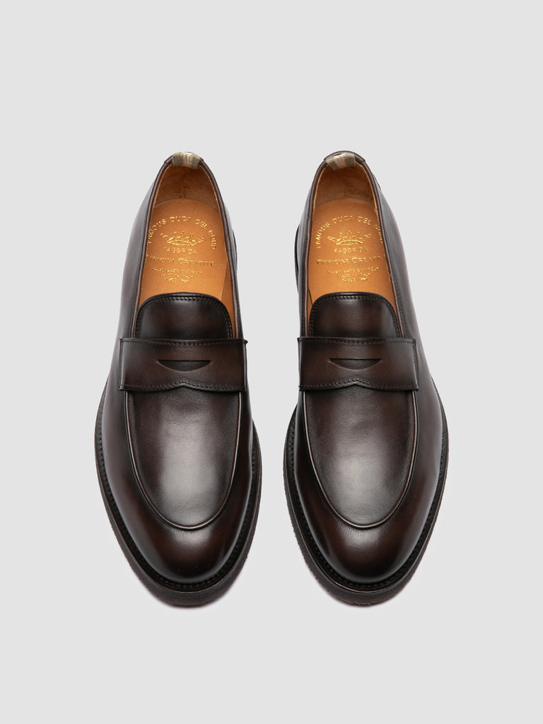 OPERA FLEXI 101 - Brown Leather Penny Loafers
