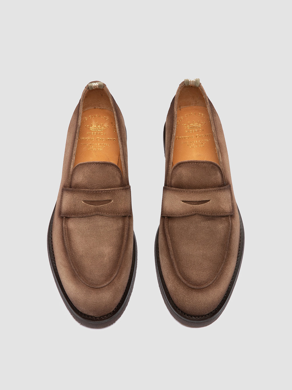 OPERA FLEXI 101 - Brown Suede Penny Loafers Officine Creative - 2