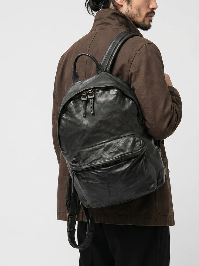 OC PACK 004 - Black Leather Backpack