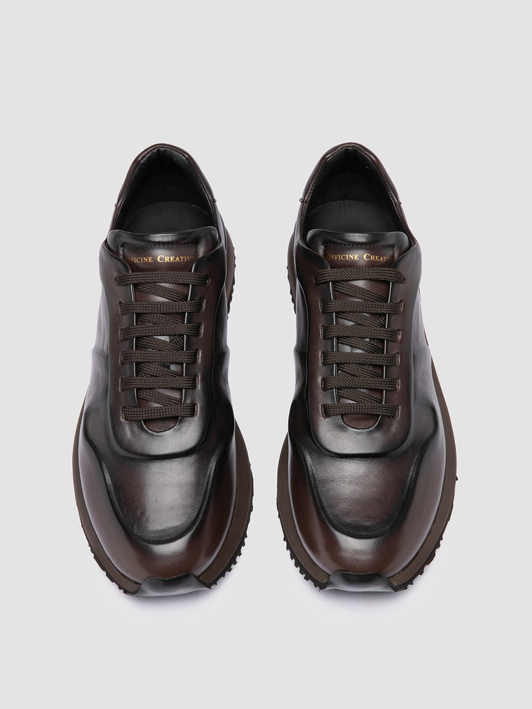 PERSPECTIVE 001 - Brown Leather Sneakers Officine Creative - 2