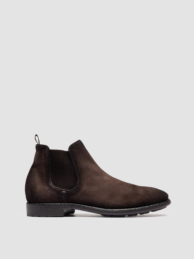 PRINCE 617 - Brown Suede Chelsea Boots