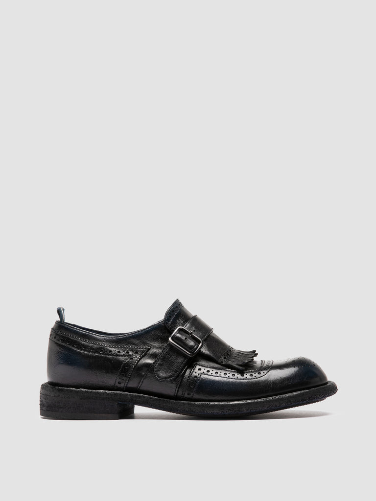 RUGGED 111 - Navy Leather Monk Shoes