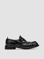 RUGGED 123_W - Schwarze Penny-Loafer aus Leder