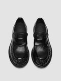 RUGGED 123_W - Schwarze Penny-Loafer aus Leder