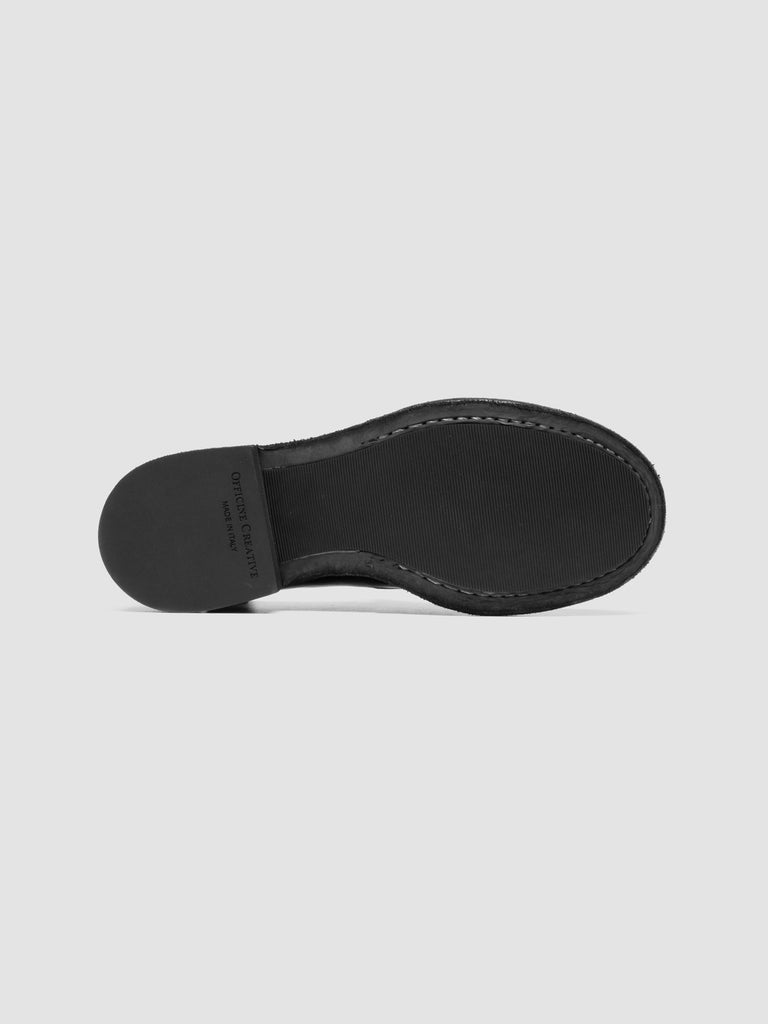 RUGGED 123_W - Black Leather Penny Loafers