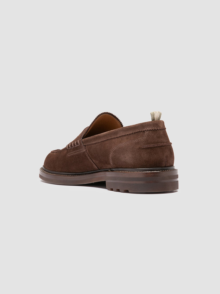 SAX FLEXI 001 - Brown Suede Penny Loafers Officine Creative - 4