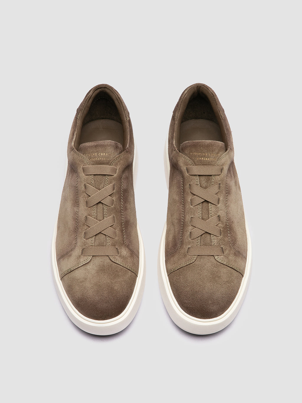 SLOUCH 001 - Taupefarbene Sneaker aus Wildleder