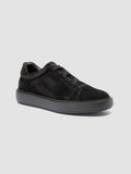 SLOUCH 001 - Schwarze Sneaker aus Wildleder