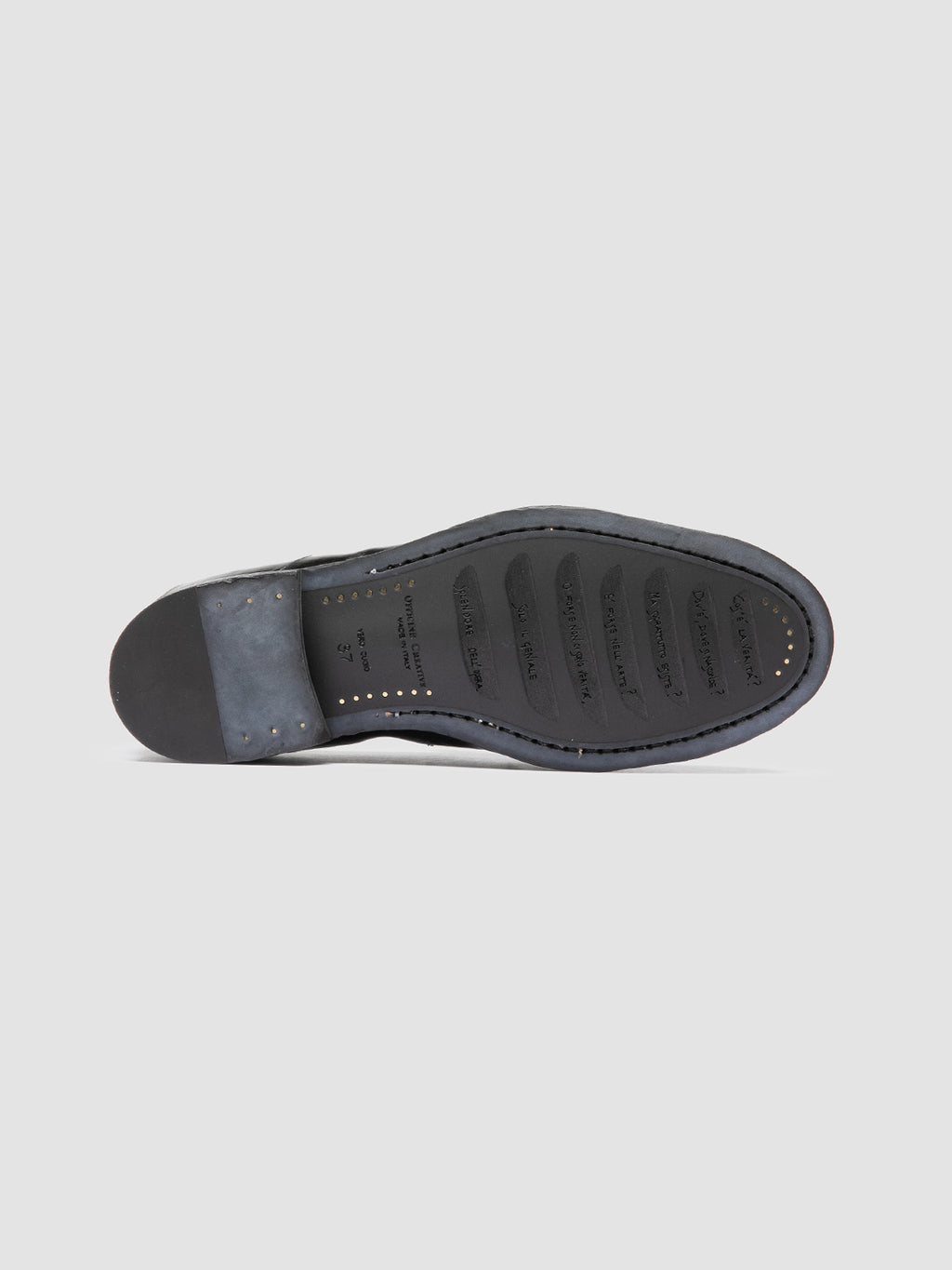 SOLITUDE 107 - Black Leather Penny Loafers Officine Creative - 5