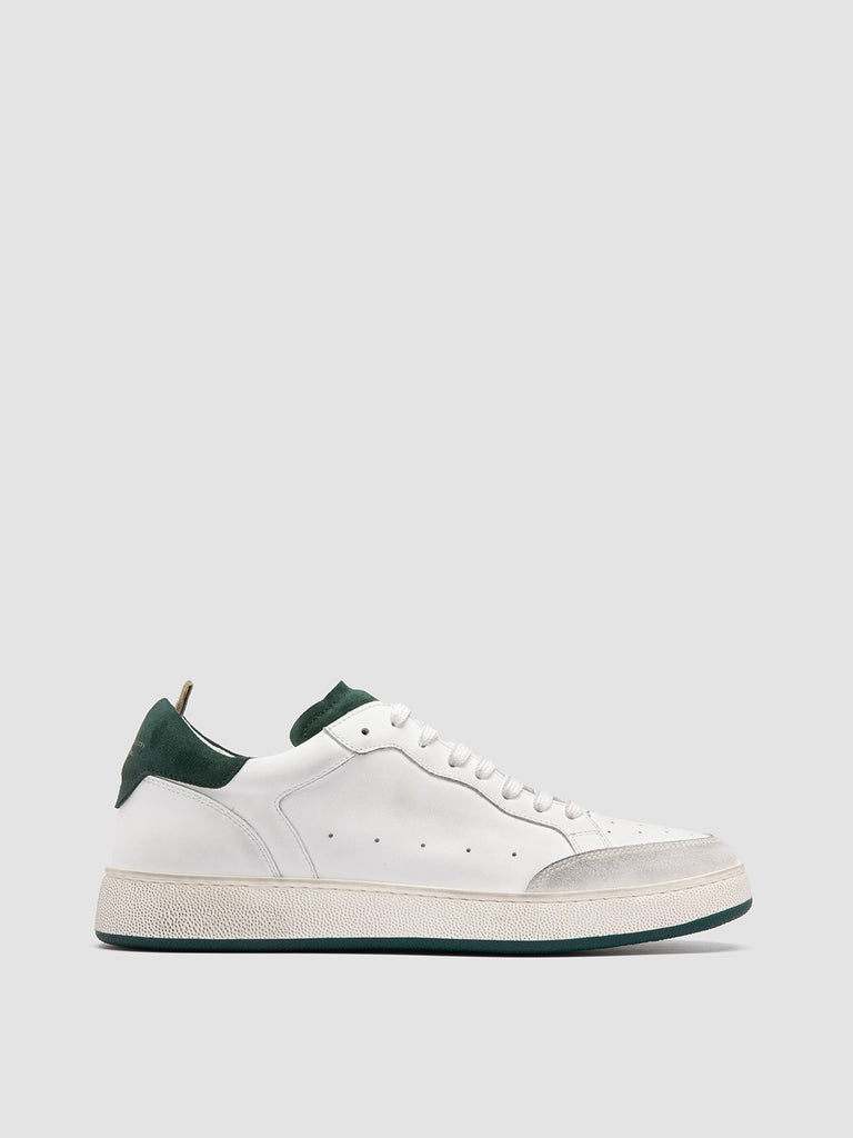 THE ANSWER 001 - weiße Low-Top-Sneaker aus Leder und Wildleder