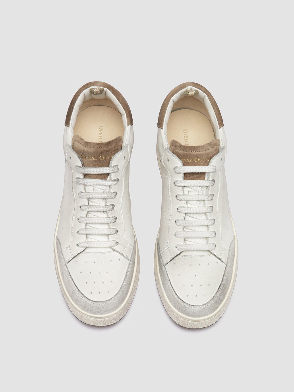 THE ANSWER 001 - White Leather and Suede Sneakers