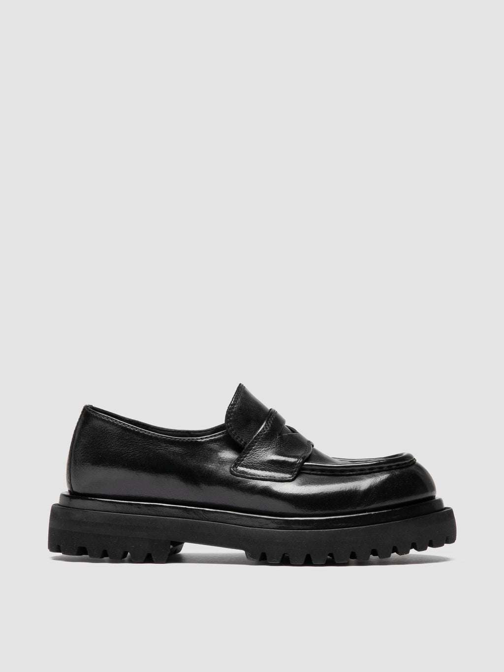 WISAL DD 101 - Schwarze Penny-Loafer aus Leder