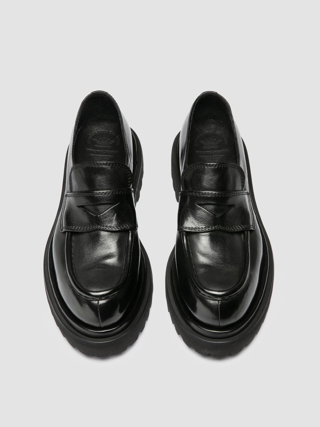 WISAL DD 101 - Schwarze Penny-Loafer aus Leder