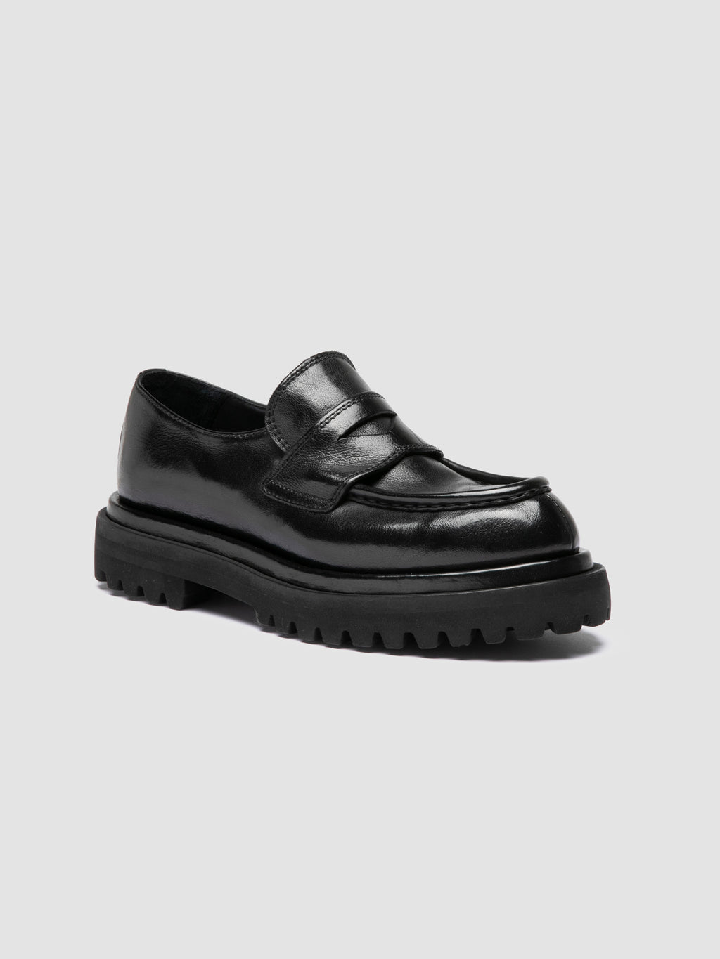 WISAL DD 101 - Schwarze Penny-Loafer aus Leder