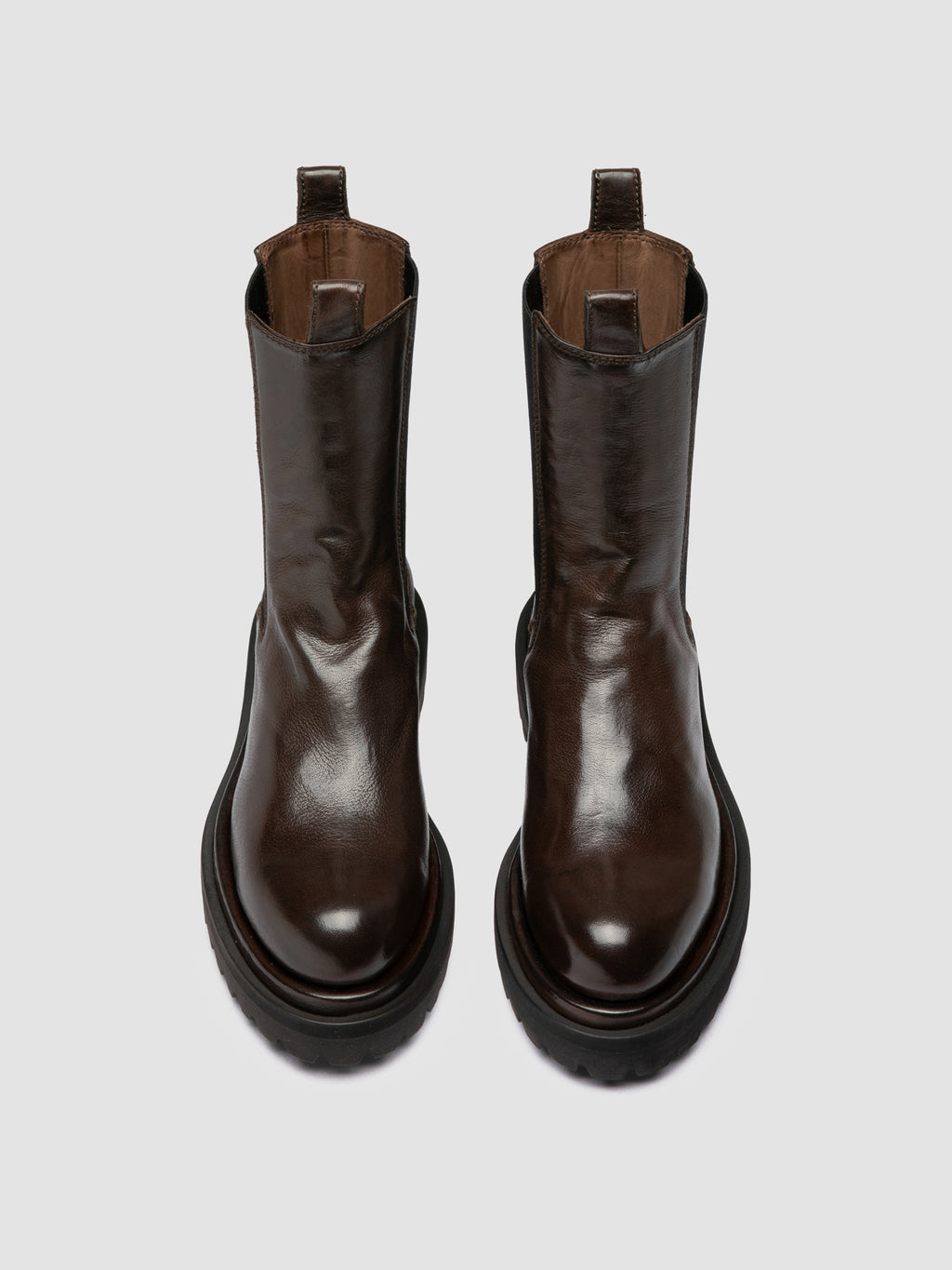 WISAL DD 107 - Braune Chelsea-Stiefel aus Leder