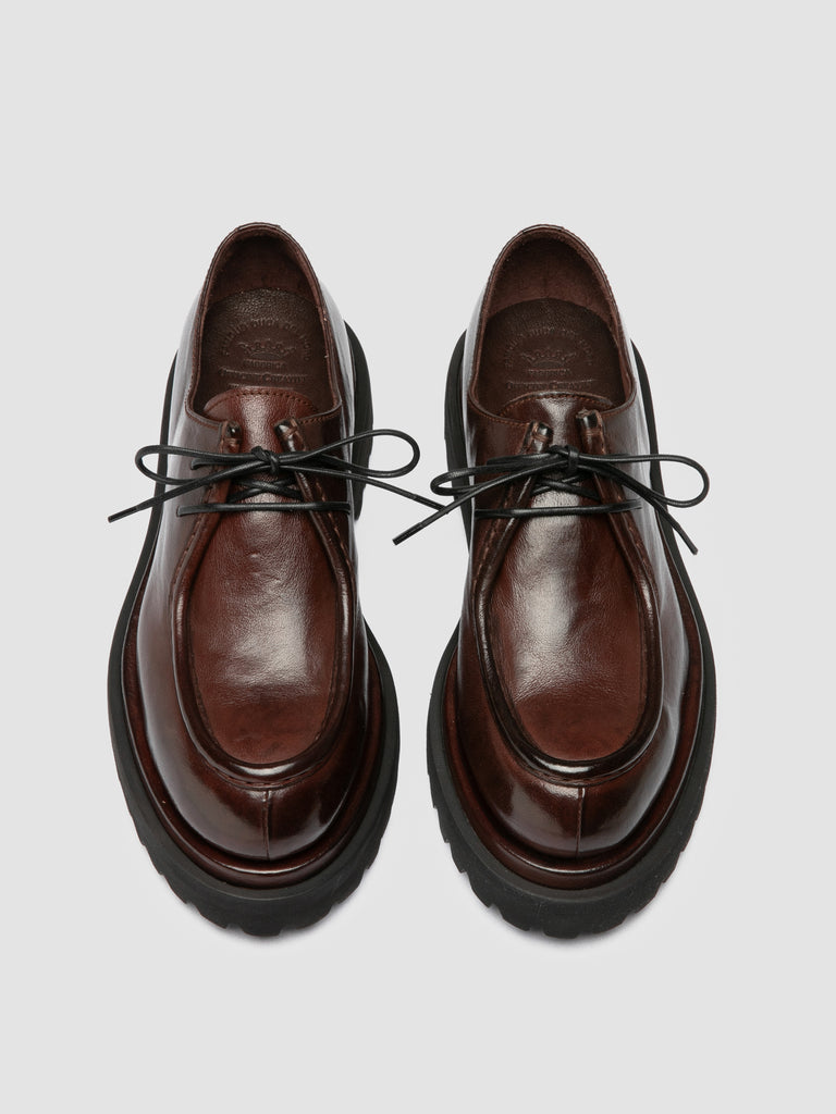 WISAL DD 125 - Burgundy Leather Derby Shoes Officine Creative - 2