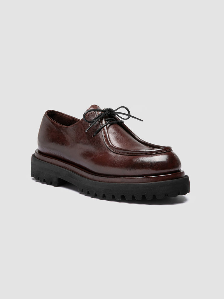 WISAL DD 125 - Burgundy Leather Derby Shoes Officine Creative - 3