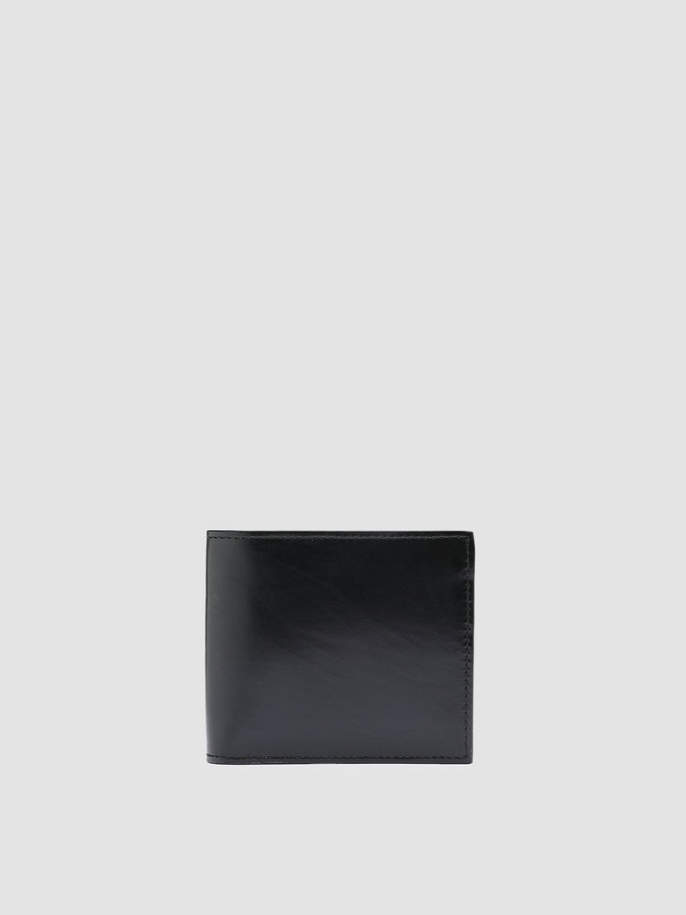 BOUDIN 23 - Schwarze Faltbrieftasche aus Leder