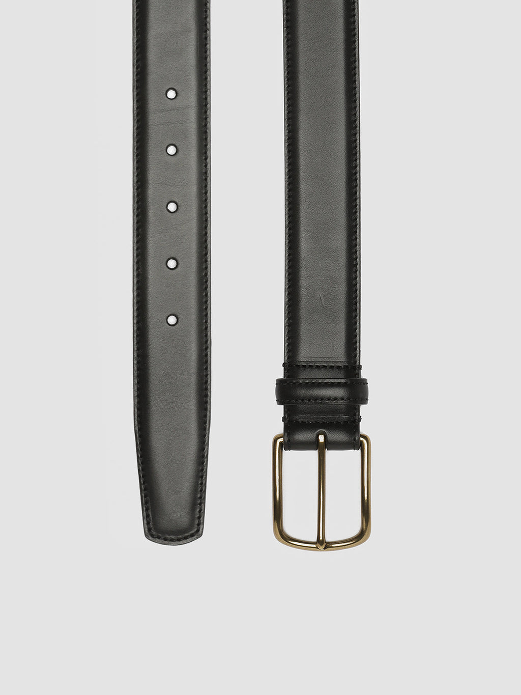OC STRIP 04 - Black Leather belt - image OCFSTRI04AERBT1000050 - 2