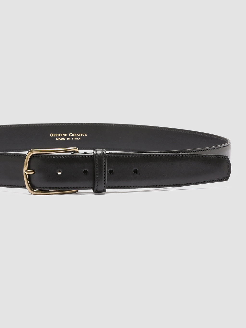 OC STRIP 04 - Black Leather belt - image OCFSTRI04AERBT1000050 - 4