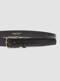 OC STRIP 04 - Black Leather belt - image OCFSTRI04AERBT1000050 - 4