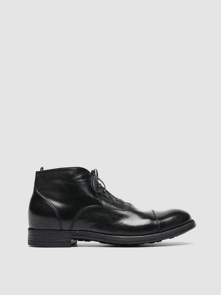 CHRONICLE 057 - schwarze Lederstiefel zum Schnüren
